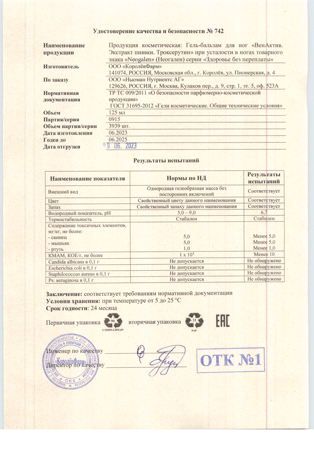 Паспорт №062023